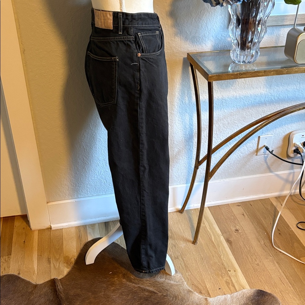 Zara Black high waisted barrel jeans size 36 waist